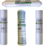 Veluda Water Filter Replacement Under Sink from Activated Carbon 10" VV Simple IV 4pcs