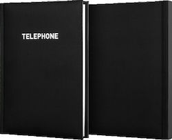 Λιναρδάτος Basic Telefonbuch Schwarz 12x17cm