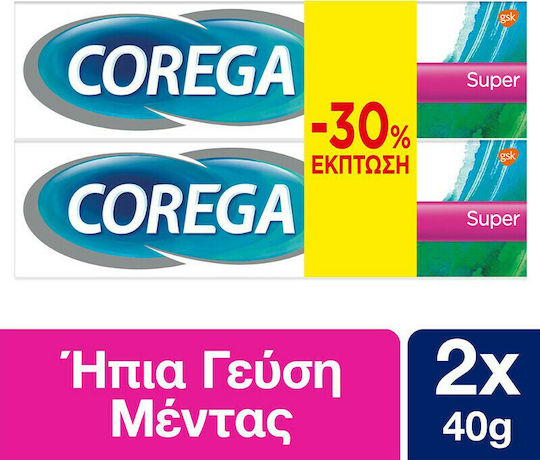 Corega 3D Hold Super Στερεωτική Κρέμα 2x40gr