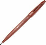 Pentel Brush Sign Pen Design Marker 1mm Brown