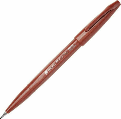 Pentel Brush Sign Pen Design Marker 1mm Brown