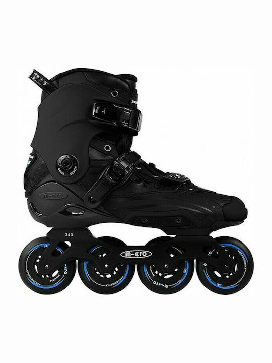 Micro Super Inline Αυξομειούμενα Rollers Μαύρα Ενηλίκων/Παιδικά