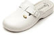 Sanitaire Leather Anatomic Clogs White