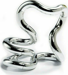Metallics Tangle Fidget Tube Plastic Argint