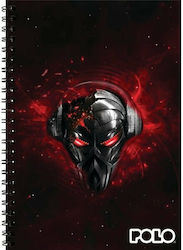 Polo Notebook Ruled A4 120 Sheets 4 Subjects Spiral Dino 9-19-101 Black 1pcs 9-19-101-0000