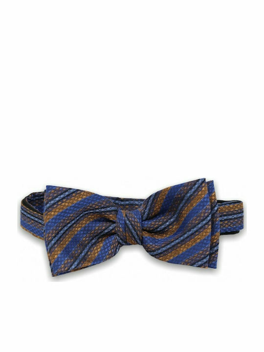 Bow Tie Set Brown/ Blue Striped