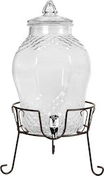 Keskor Glass Vase Beverage Dispenser with Spigot 6lt