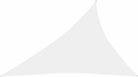 vidaXL Τρίγωνο Πανί Σκίασης Λευκό με Κρίκους & με Επίστρωση PU 3x4x5m από Ύφασμα Oxford