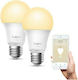TP-LINK Tapo L510E Smart Λάμπες LED για Ντουί E27 Θερμό Λευκό 806lm Dimmable 2τμχ