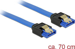 DeLock 7-Pin SATA III - 7-Pin SATA III Cable 0.7m Μπλε (84980)