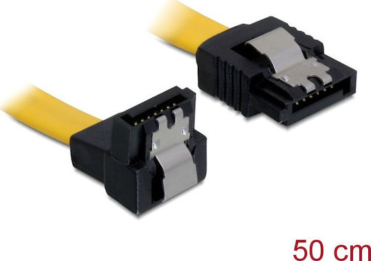 DeLock 7-Pin SATA III - 7-Pin SATA III Cable 50cm Κίτρινο (82479)