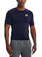 Under Armour HeatGear Herren Thermo Kurzarmshirt Blau