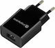 everActive Φορτιστής Χωρίς Καλώδιο με Θύρα USB-A Μαύρος (SC-100B)