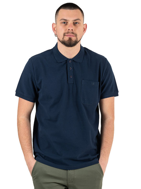 Double S Men's Short Sleeve Blouse Polo Navy