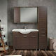 Mabo Economy 45 Laminate (4298) Countertop with Sink & Mirror L45xW50xH87cm Gray