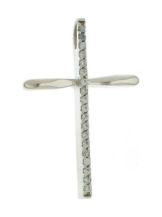 Q-Jewellery Women's White Gold Cross 14K