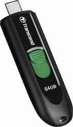 Transcend JetFlash 790C 64GB USB 3.1 Stick με σύνδεση USB-C Μαύρο