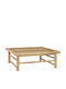 Sitting Room Outdoor Free Standing Bamboo Table Natural 65x65x30cm