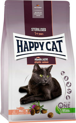 Happy Cat Sterilised Atlantic Salmon Dry Food for Adult Neutered Cats with Salmon 10kg