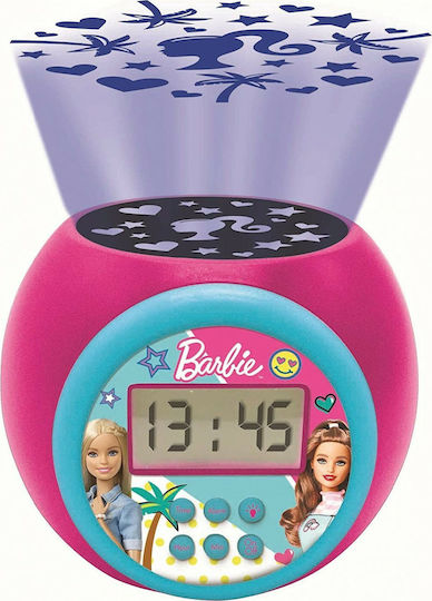 Lexibook Επιτραπέζιο Ρολόι Barbie Projector Ροζ