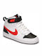 Court Borough Mid Παιδικά Sneakers High με Σκρατς Λευκά CD7782-110