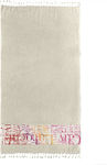 Guy Laroche Pestemal Strandtuch Pareo Beige mit Fransen 170x90cm.