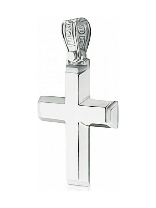 Triantos White Gold Cross 14K