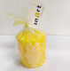 Inart Decorative Candle Yellow 6x7.5cm
