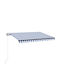 vidaXL Zelt Terrasse mit LEDs & Wind Sensor Blue / White 3x2.5m