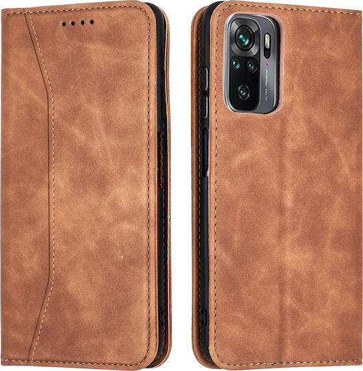 Bodycell PU Leather Brieftasche Synthetisches Leder Braun (Redmi Note 10 / 10s / Poco M5s)