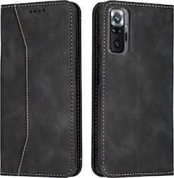 Bodycell PU Leather Synthetic Leather Wallet Black (Redmi Note 10 Pro)