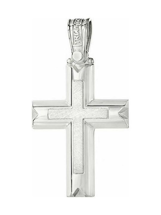 Triantos White Gold Cross 14K