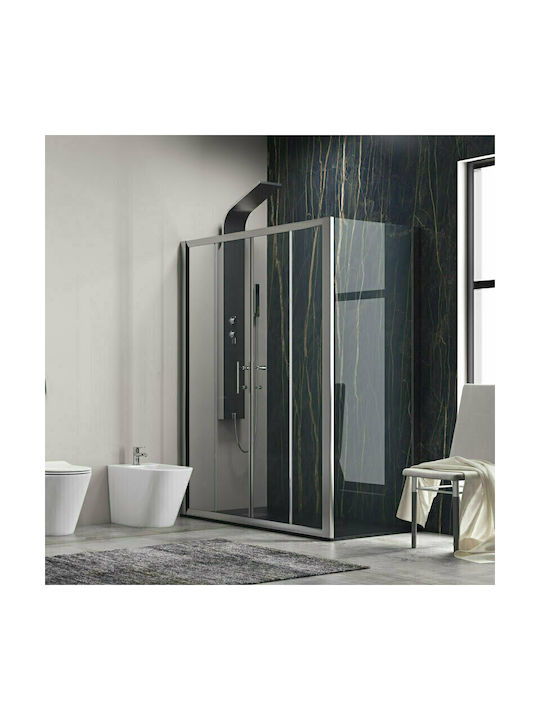 Karag Flora 600 SN-10 Cabin for Shower with Sliding Door 170x90x190cm Clear Glass Cromo