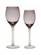 Cryspo Trio Irid Set of Glasses Water made of Glass in Purple Color Stemmed 360ml 52.012.53 6pcs
