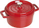 Staub Mini Cocotte Tiefer Topf aus Gusseisen 2.2Es / 20cm Cherry