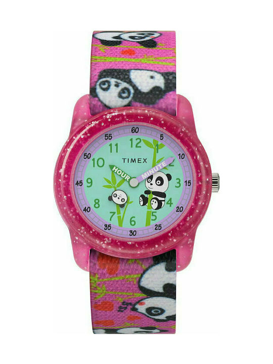 Timex Kinder Analoguhr mit Kautschuk/Plastik Armband Rosa