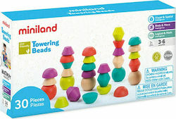 Miniland Board Game Wood Towering Beads for 1-2 Players 3+ Years 94051 (EN)