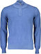 North Sails Men's Long Sleeve Sweater with Zipper Light Blue