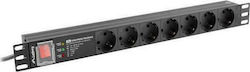 Lanberg PDU-PRO-07F-0200-BK Πολύπριζο Rack