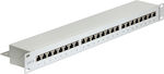 DeLock Patch Panel for Rack 1U with 24 cat6 Ports Gray