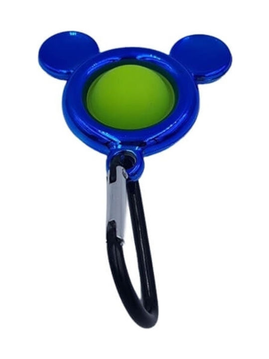 Pop it Fidget Simple Dimple Metallic Keychain Mouse albastru