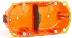 Legrand Batibox Flush Electrical Box for Plasterboard 2 Positions 40mm in Orange Color 080102