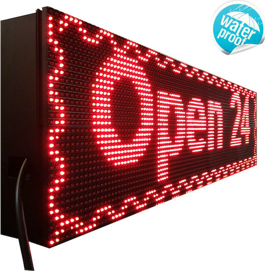 Aido Κυλιόμενη Πινακίδα LED Διπλής Όψης Αδιάβροχη 100x40cm Κόκκινο