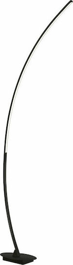 Trio Lighting Solo LED Φωτιστικό Δαπέδου Υ158xΜ15εκ. με Θερμό Λευκό Φως 1100lm Μαύρο