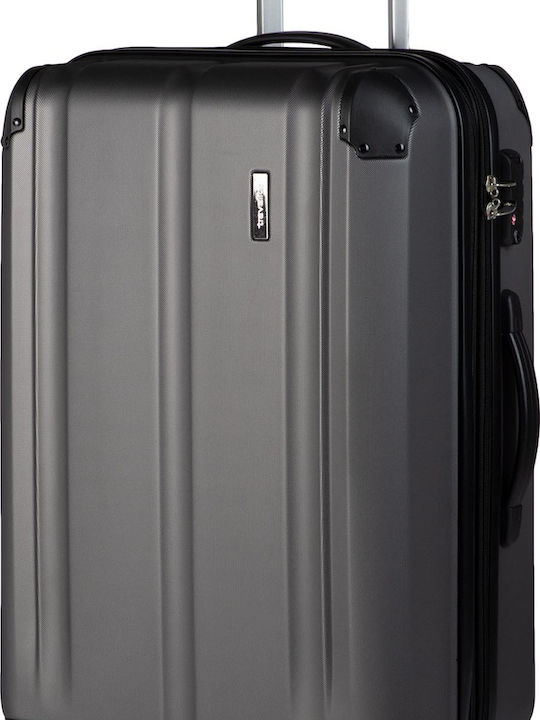 Travelite City 73048-04 Μεσαία Βαλίτσα Ταξιδίου Σκληρή Γκρι με 4 Ρόδες Ύψους 68εκ.