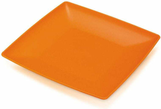 Viosarp Teller Untiefe Platz Kunststoff Orange 24x24cm
