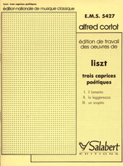 Durand Liszt - Trois Caprices Poetiques Sheet Music for Piano