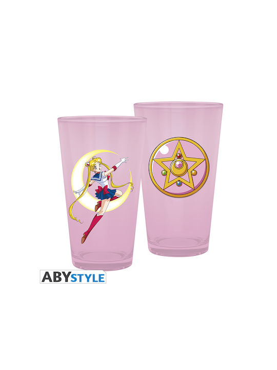 Abysse Sailor Moon Glass Water made of Glass in Pink Color 500ml 1pcs
