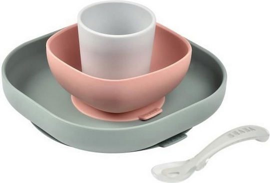 Beaba Set de hrănire din Silicon cu Bază Antiderapantă Multicolor 4buc