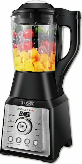 Hoomei Μπλέντερ με Γυάλινη Κανάτα 1.75 lt 1400W Μαύρο HM-6788